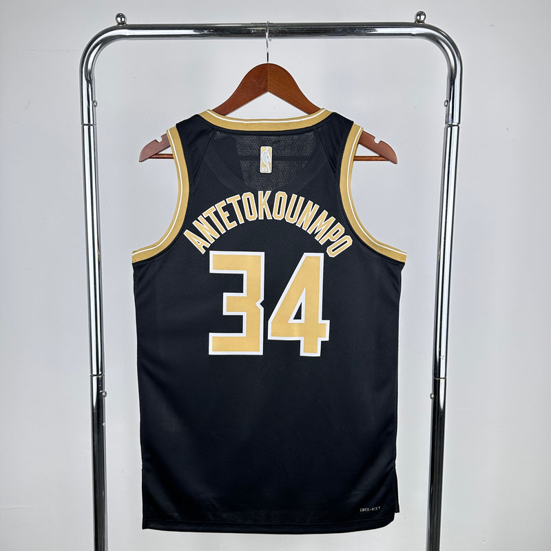 Regata Milwaukee Bucks Giannis Antetokounmpo Preta 2024/25 - Select Series