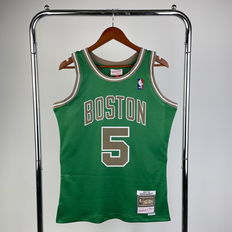 Regata Boston Celtics Kevin Garnett Verde 2007/08 - Hardwood Classics