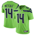 Camisa DK Metcalf Seattle Seahawks Nike Vapor Limited - College Azul Marinho/Branca/Verde Neon