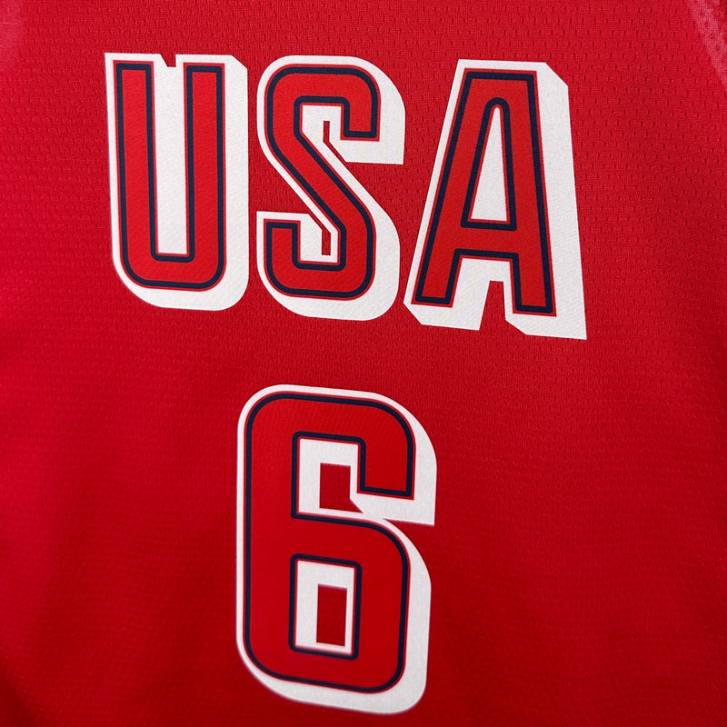 Regata USA Basketball Vermelha Swingman Olympics 2024