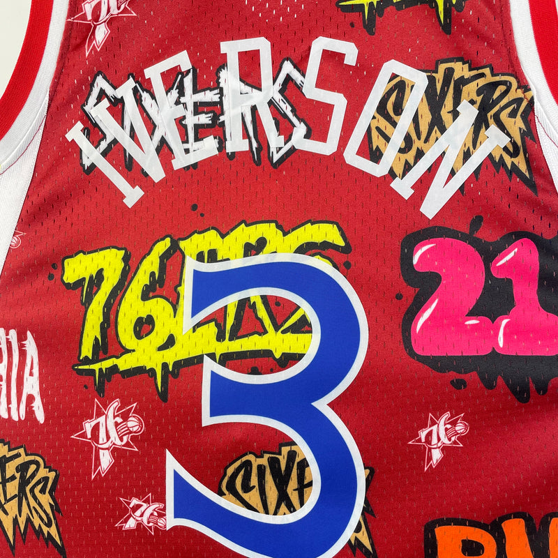 Regata Philadelphia 76ers Slap Sticker Allen Iverson 1996/97 - Hardwood Classics