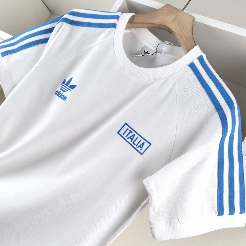 Camiseta Adicolor Classics 3 Linhas Itália 2024 - Branca