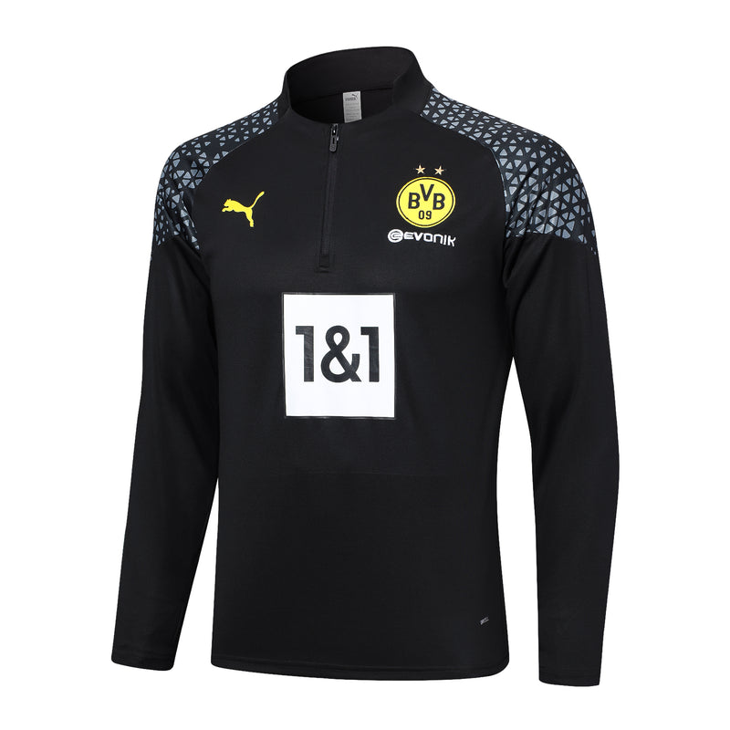 Agasalho Treino Borussia Dortmund Preto 23/24 - Masculino
