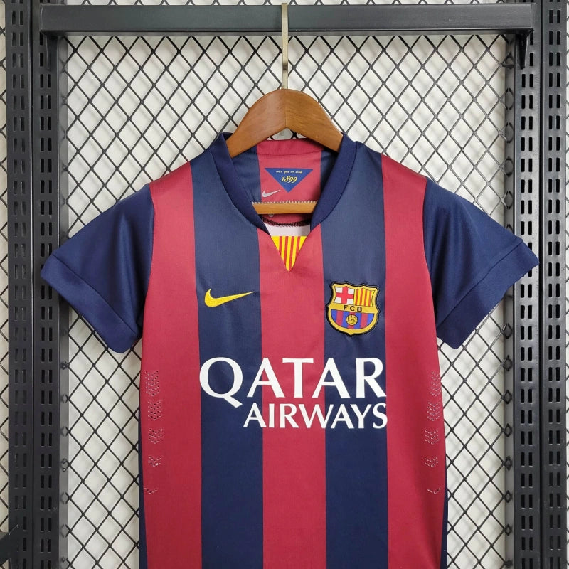 Conjunto Infantil Barcelona Retrô 2014/15 - Unissex