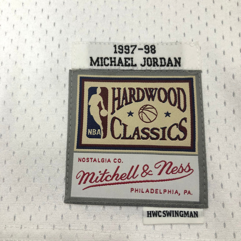 Regata Chicago Bulls Michael Jordan Branca 1997/98 - Hardwood Classics