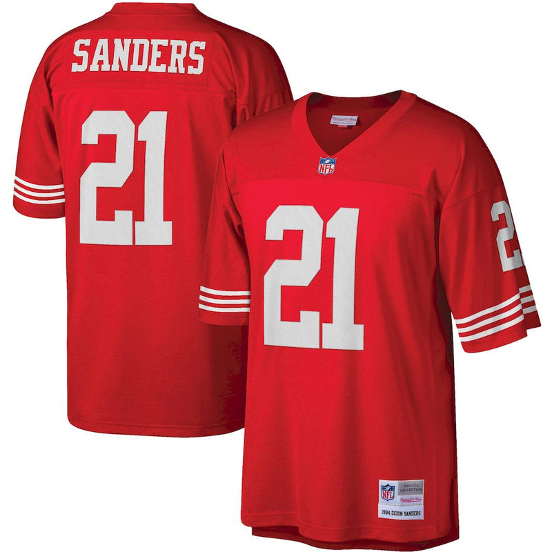 Camisa Deion Sanders San Francisco 49ers Mitchell & Ness Legacy Replica - Vermelho  Scarlet 1994