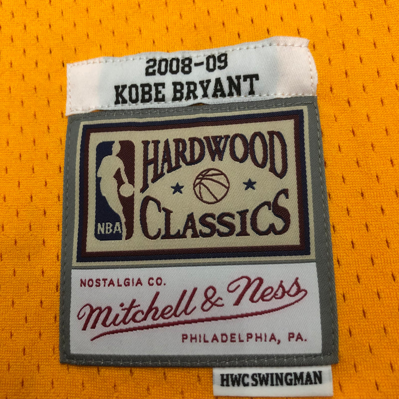Regata Los Angeles Lakers Kobe Bryant Amarela 2008/09 - Hardwood Classics
