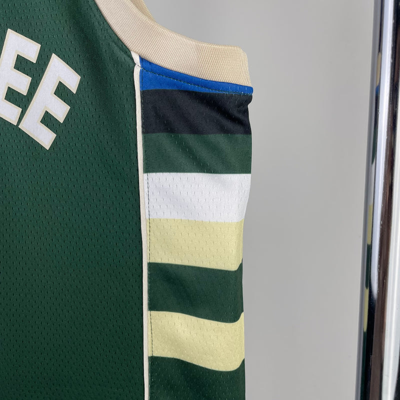 Regata Milwaukee Bucks Verde Swingman 2021/22 - Icon Edition