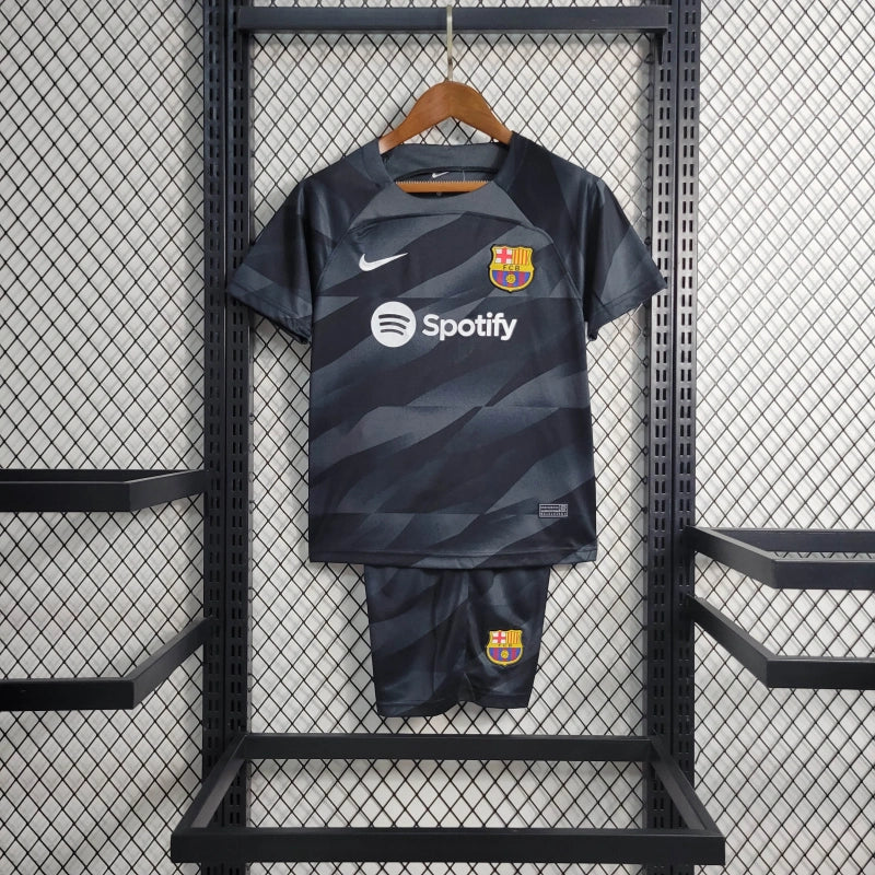 Conjunto Infantil Goleiro Barcelona 2023/24 - Unissex