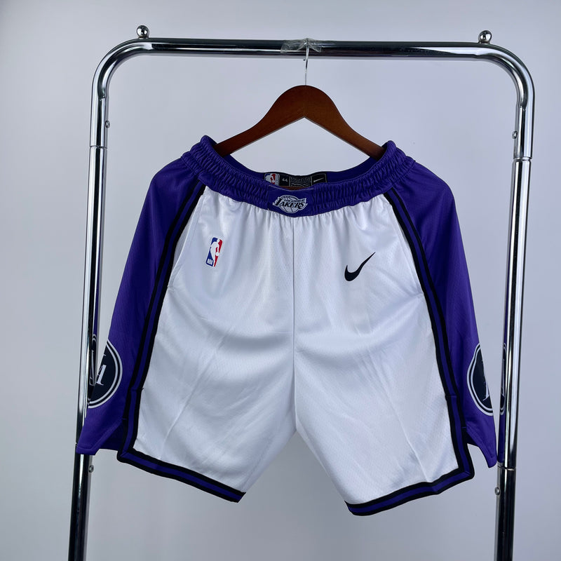 Bermuda Los Angeles Lakers Branca e Roxo 2022/23 - City Edition