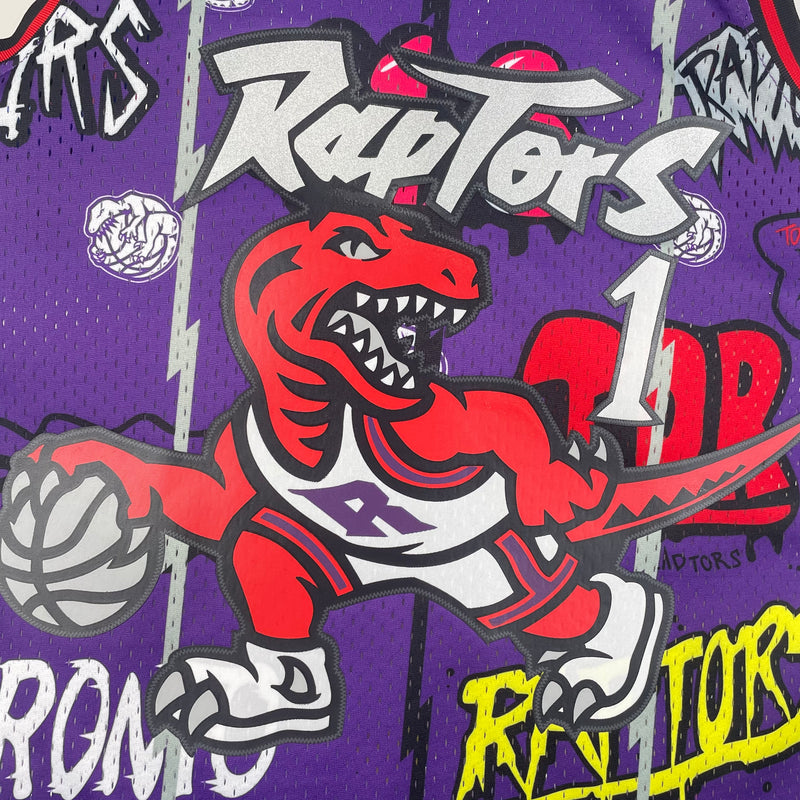 Regata Toronto Raptors Slap Stricker Roxo 1998/99 - Hardwood Classics