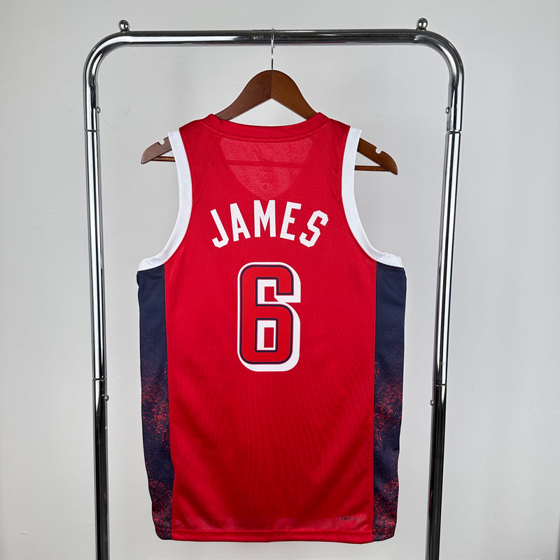 Regata USA Basketball Vermelha Swingman Olympics 2024