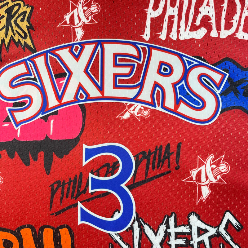 Regata Philadelphia 76ers Slap Sticker Allen Iverson 1996/97 - Hardwood Classics
