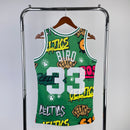 Regata Boston Celtics Slap Sticker Larry Bird Verde 1985/86 - Hardwood Classics