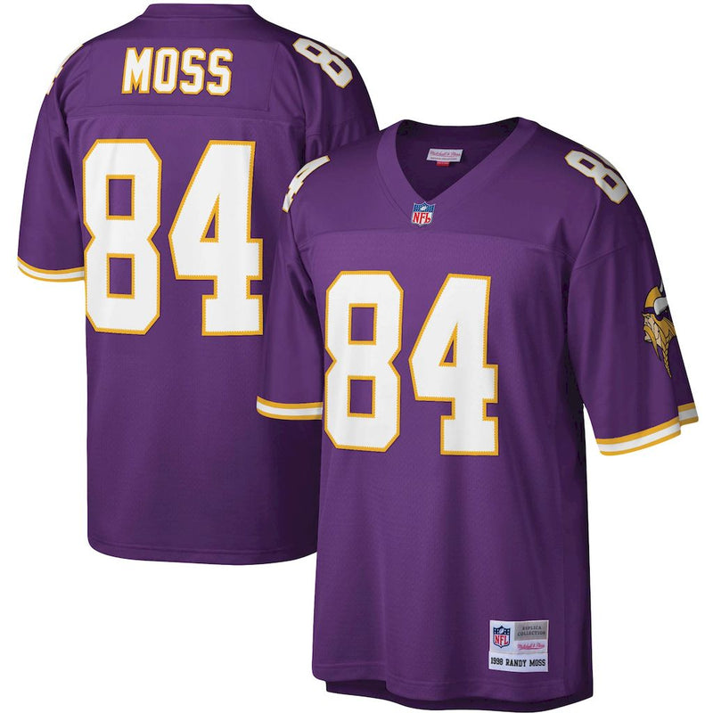 Camisa Randy Moss Minnesota Vikings Mitchell & Ness Legacy Replica - Roxo