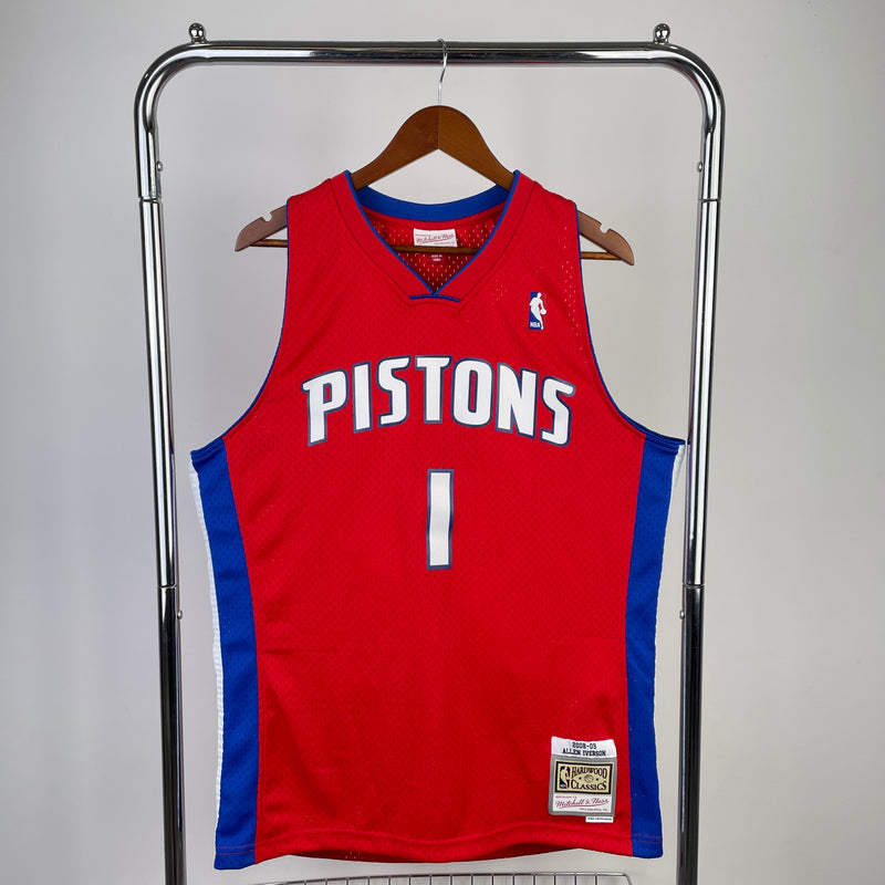Regata Detroit Pistons Vermelha Swingman 2008/09 - Hardwood Classics