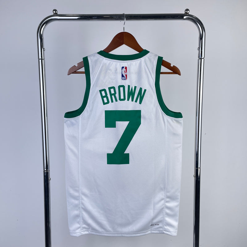 Regata Boston Celtics Branca Swingman - Classic Edition Jaylen Brown