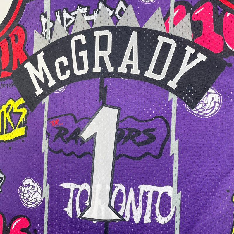 Regata Toronto Raptors Slap Stricker Roxo 1998/99 - Hardwood Classics