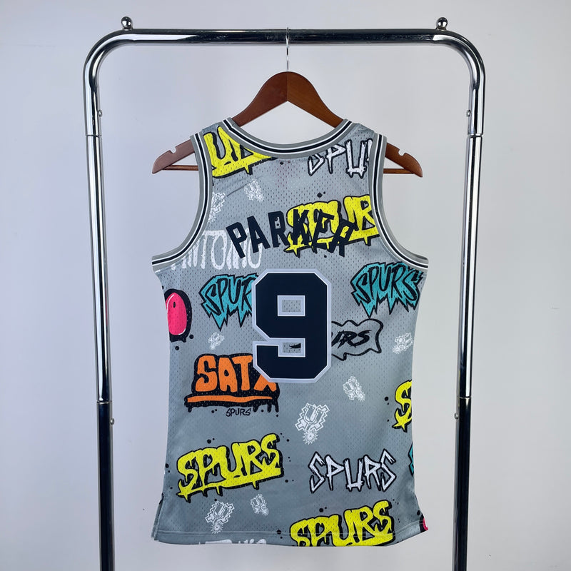 Regata San Antonio Spurs Slap Sticker Cinza 1998/99 - Hardwood Classics