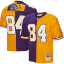 Camisa Randy Moss Minnesota Vikings Mitchell & Ness Split Legacy Replica 1998 - Roxo/Ouro
