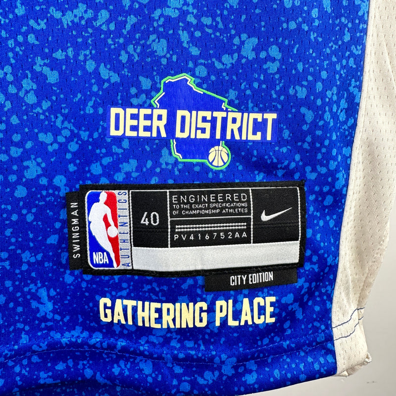 Regata Milwaukee Bucks Azul Swingman 2023/24 - City Edition