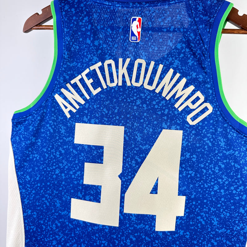 Regata Milwaukee Bucks Azul Swingman 2023/24 - City Edition