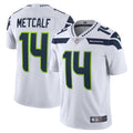 Camisa DK Metcalf Seattle Seahawks Nike Vapor Limited - College Azul Marinho/Branca/Verde Neon