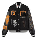 Jaqueta Off-White "Laboratory of Fun" Leather Varsity