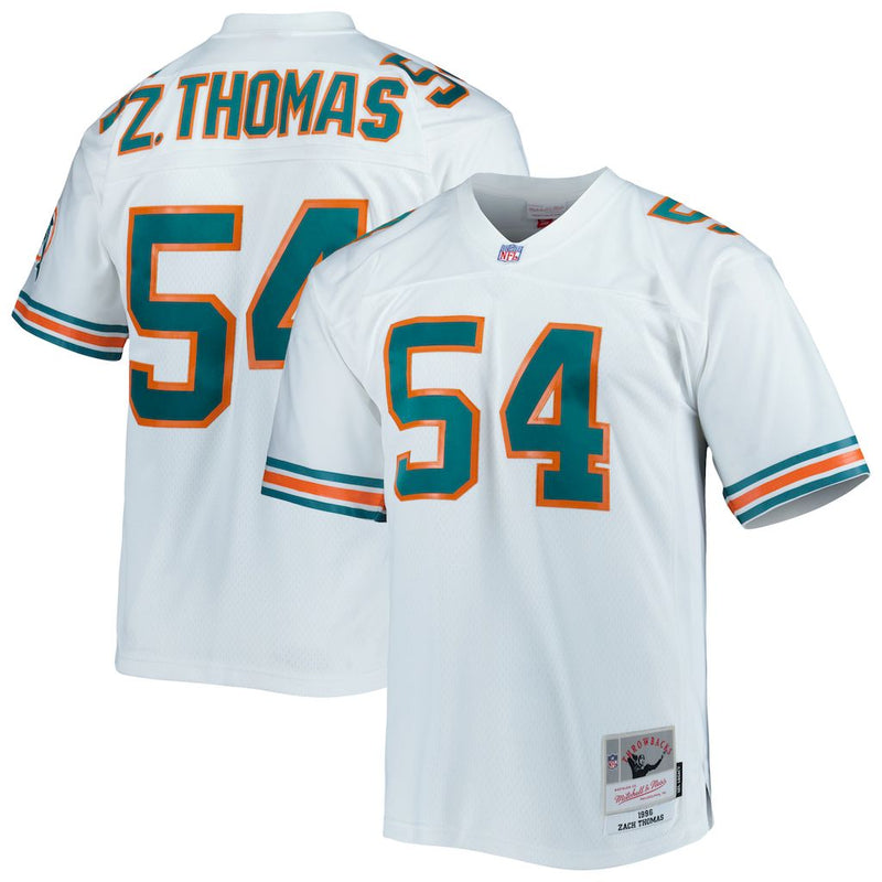 Camisa Zach Thomas Miami Dolphins Mitchell & Ness Legacy Replica - Branca
