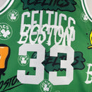 Regata Boston Celtics Slap Sticker Larry Bird Verde 1985/86 - Hardwood Classics