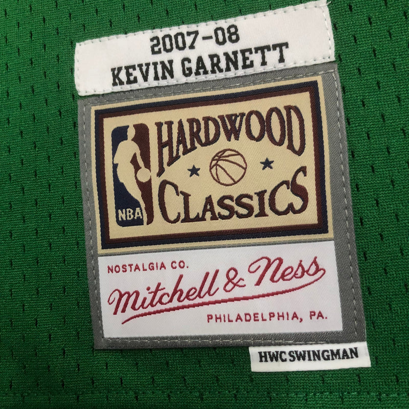 Regata Boston Celtics Kevin Garnett Verde 2007/08 - Hardwood Classics