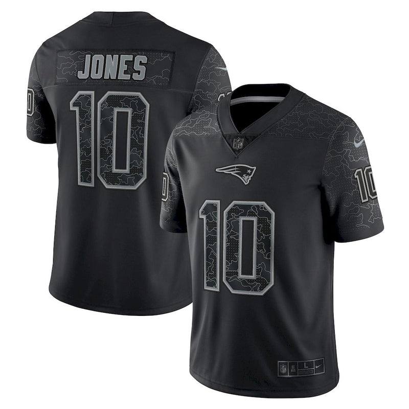 Camisa Mac Jones New England Patriots RFLCTV Limited - Preta