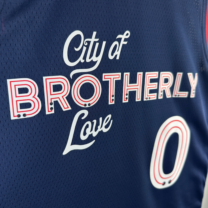 Regata Philadelphia 76ers Preta - City Edition