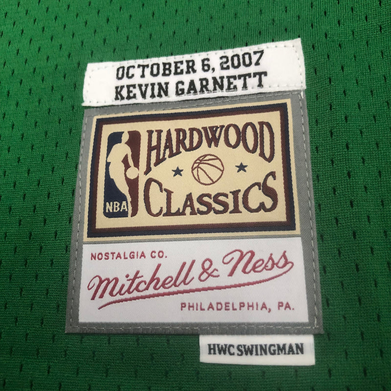 Regata Boston Celtics Kevin Garnett Verde 2007/08 - Hardwood Classics