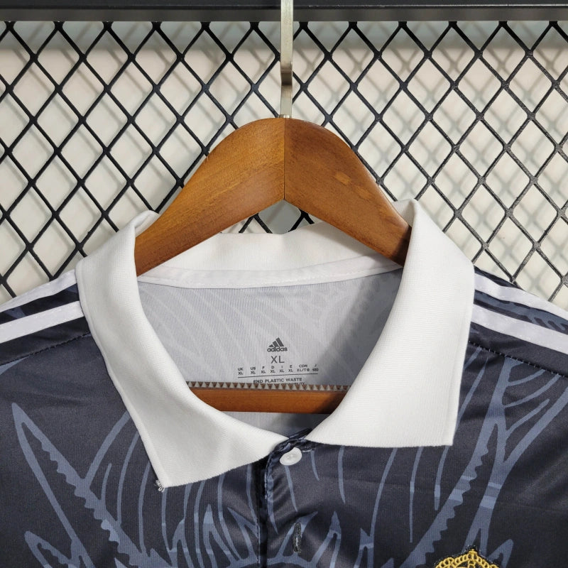 Camisa Real Madrid Dragon Preta 2023 Torcedor - Masculina