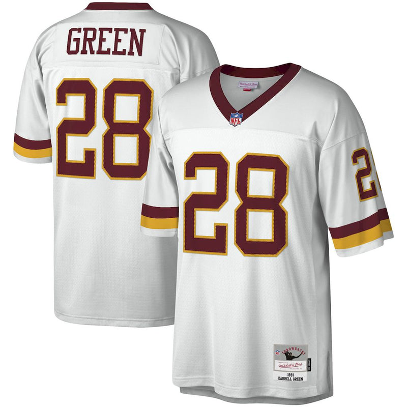 Camisa Darrell Green Washington Football Team Mitchell & Ness Legacy Replica 1991 - Branca