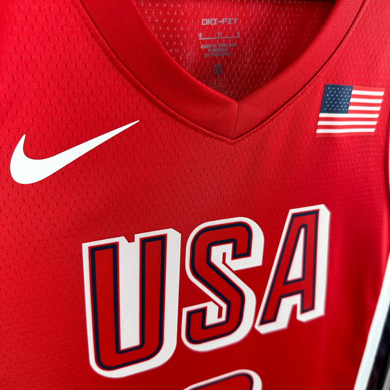 Regata USA Basketball Vermelha Swingman Olympics 2024