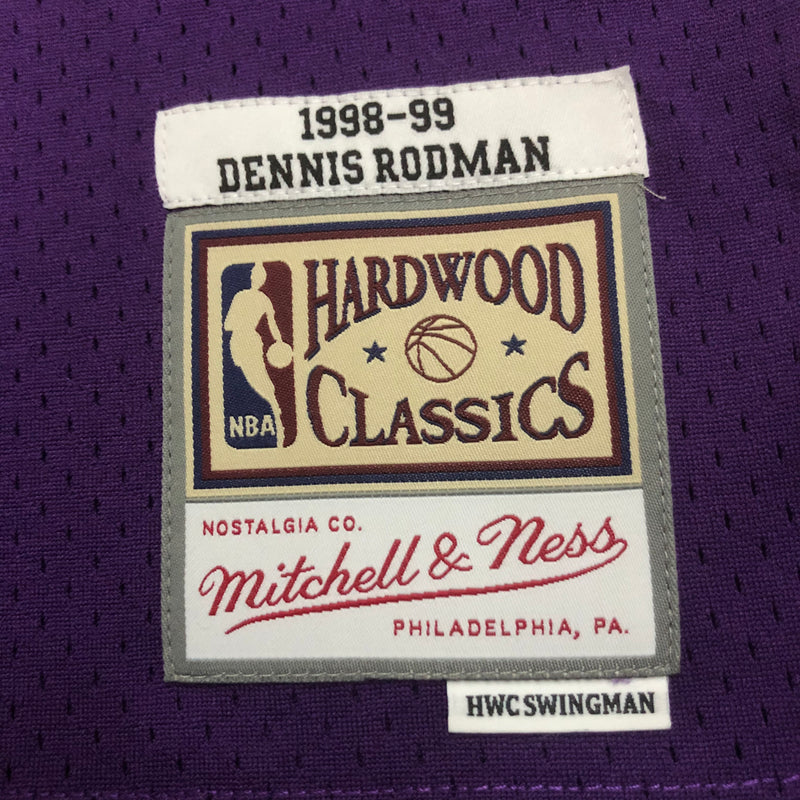 Regata Los Angeles Lakers Dennis Rodman Roxa 1998/99 - Harwood Classics
