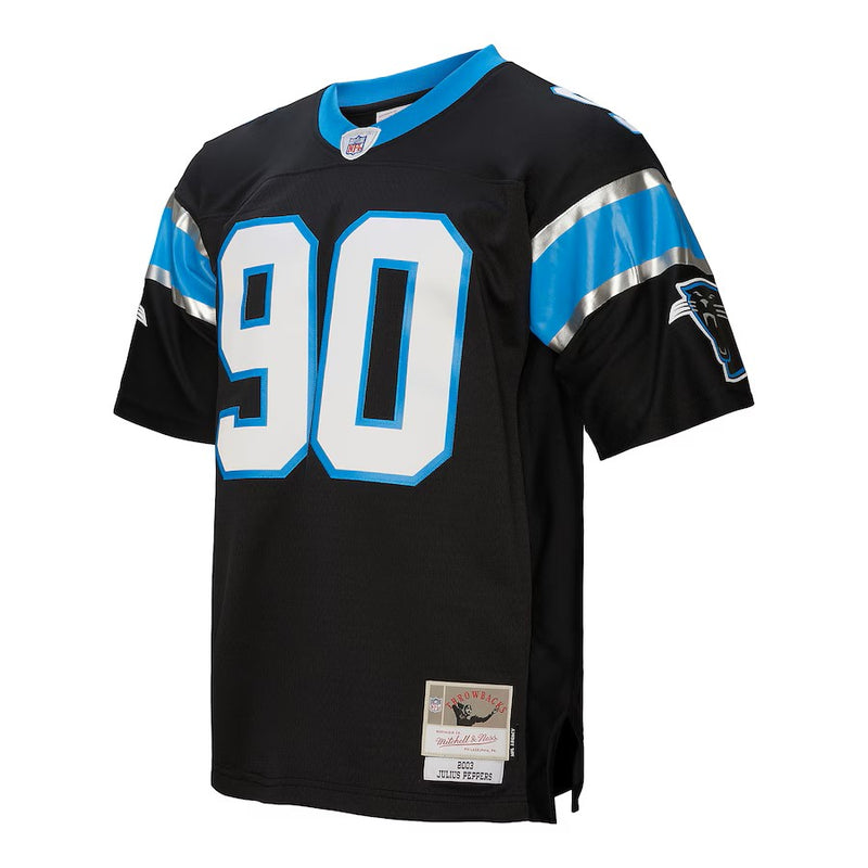 Camisa Julius Peppers Carolina Panthers Mitchell & Ness Big & Tall Alternate Legacy Retired Player 2003 - Preta
