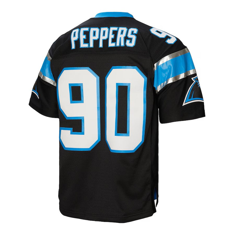 Camisa Julius Peppers Carolina Panthers Mitchell & Ness Big & Tall Alternate Legacy Retired Player 2003 - Preta